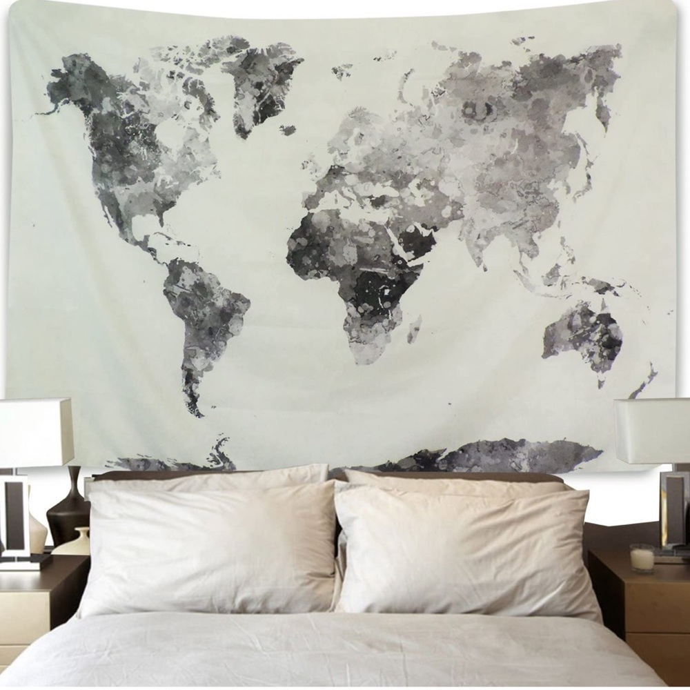 Water Color world map Wall Canvas